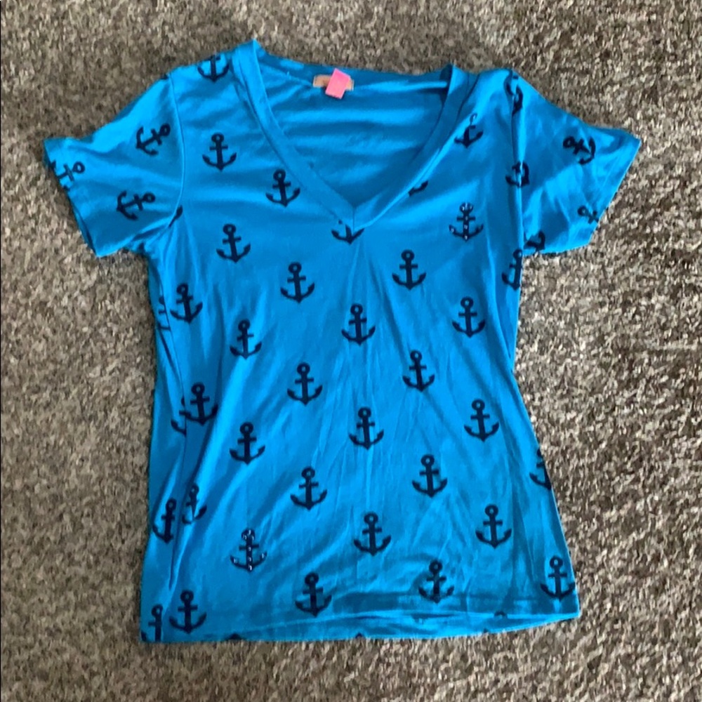 Primp anchor print v-neck size L